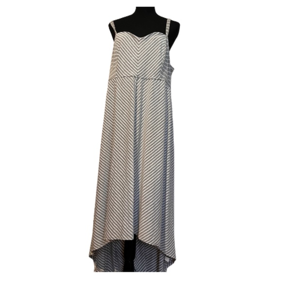 Torrid Gray Striped High Low Maxi Dress‎ Size 2(2XL) - Picture 1 of 10